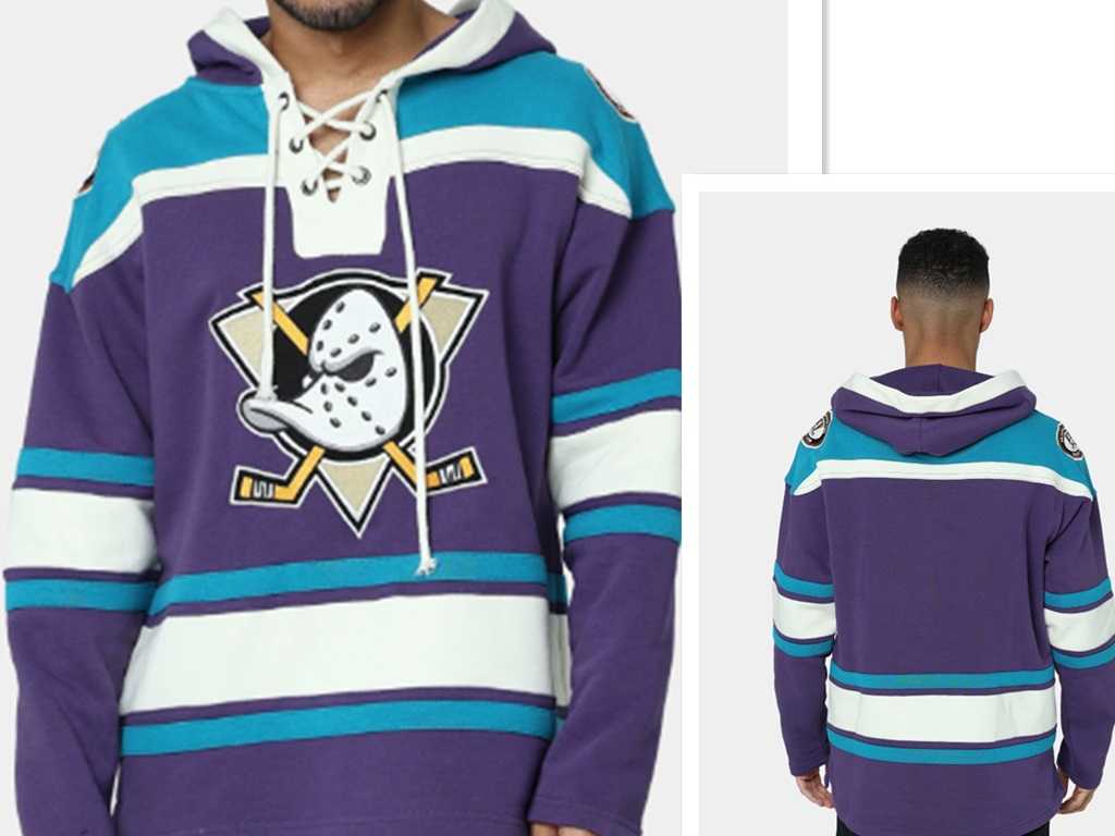 Anaheim Ducks Purple Men%27s Customized All Stitched Hooded Sweatshirt->philadelphia eagles->NFL Jersey